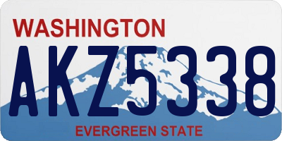 WA license plate AKZ5338
