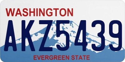 WA license plate AKZ5439