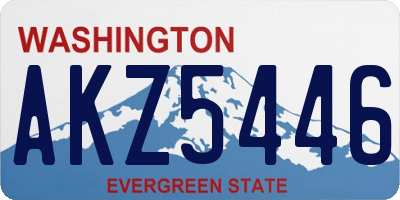 WA license plate AKZ5446