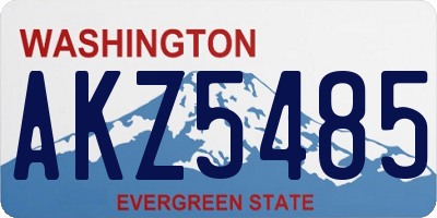 WA license plate AKZ5485
