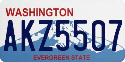 WA license plate AKZ5507