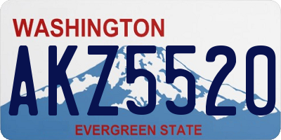 WA license plate AKZ5520