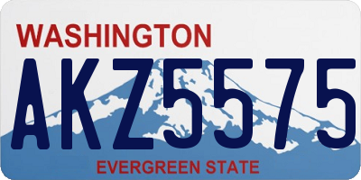 WA license plate AKZ5575