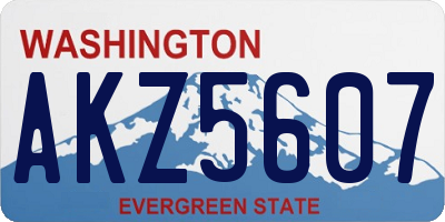 WA license plate AKZ5607