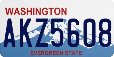 WA license plate AKZ5608