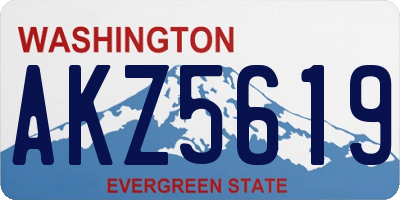WA license plate AKZ5619