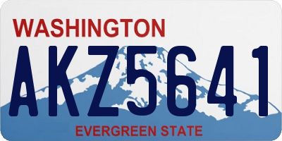 WA license plate AKZ5641
