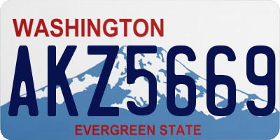 WA license plate AKZ5669