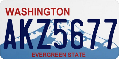 WA license plate AKZ5677