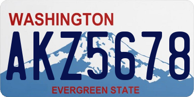WA license plate AKZ5678