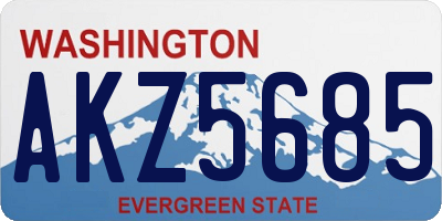 WA license plate AKZ5685