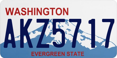 WA license plate AKZ5717
