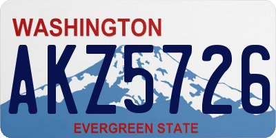 WA license plate AKZ5726