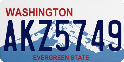 WA license plate AKZ5749