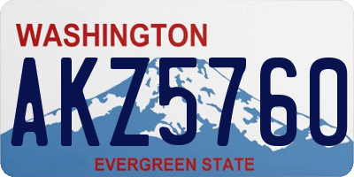 WA license plate AKZ5760