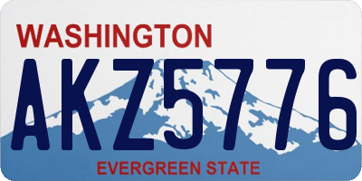WA license plate AKZ5776