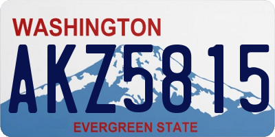 WA license plate AKZ5815