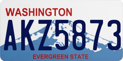 WA license plate AKZ5873