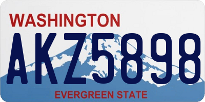 WA license plate AKZ5898