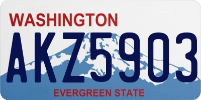 WA license plate AKZ5903