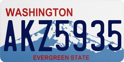 WA license plate AKZ5935