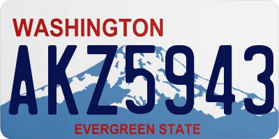 WA license plate AKZ5943