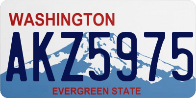 WA license plate AKZ5975
