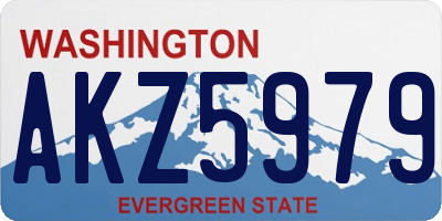WA license plate AKZ5979
