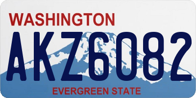WA license plate AKZ6082