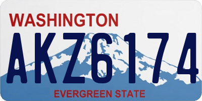 WA license plate AKZ6174