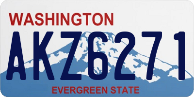 WA license plate AKZ6271