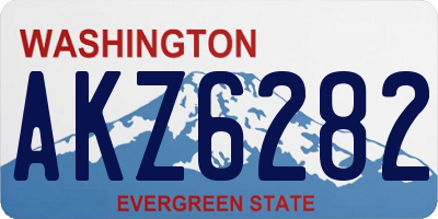 WA license plate AKZ6282
