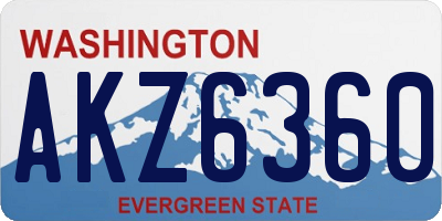 WA license plate AKZ6360