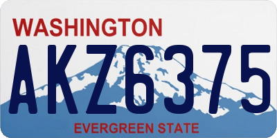 WA license plate AKZ6375