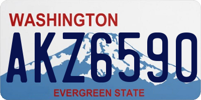 WA license plate AKZ6590
