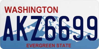 WA license plate AKZ6699