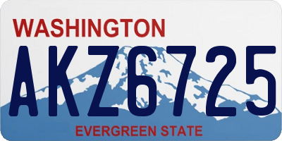 WA license plate AKZ6725