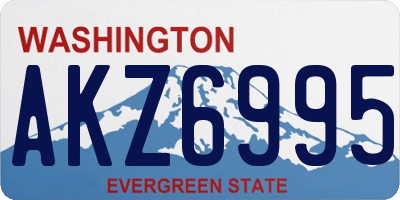 WA license plate AKZ6995