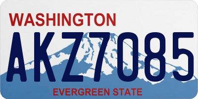 WA license plate AKZ7085
