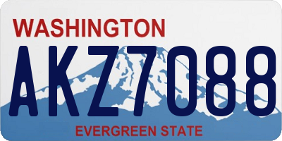 WA license plate AKZ7088