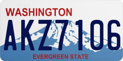 WA license plate AKZ7106