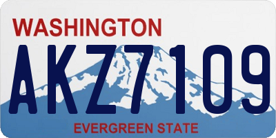 WA license plate AKZ7109