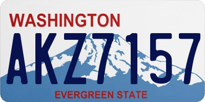WA license plate AKZ7157