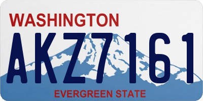 WA license plate AKZ7161