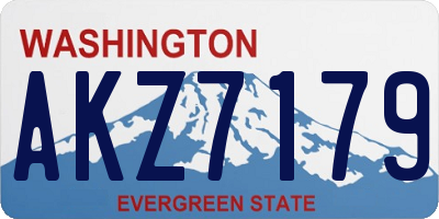 WA license plate AKZ7179