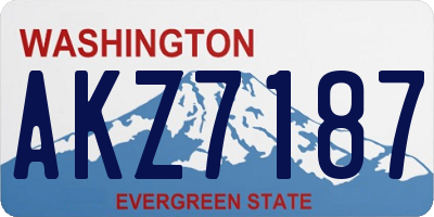 WA license plate AKZ7187