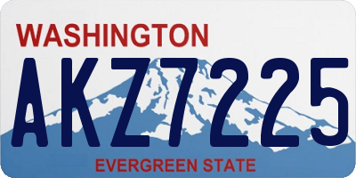 WA license plate AKZ7225