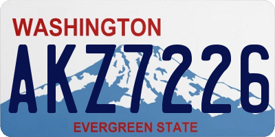 WA license plate AKZ7226