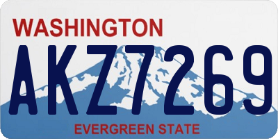 WA license plate AKZ7269
