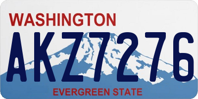 WA license plate AKZ7276